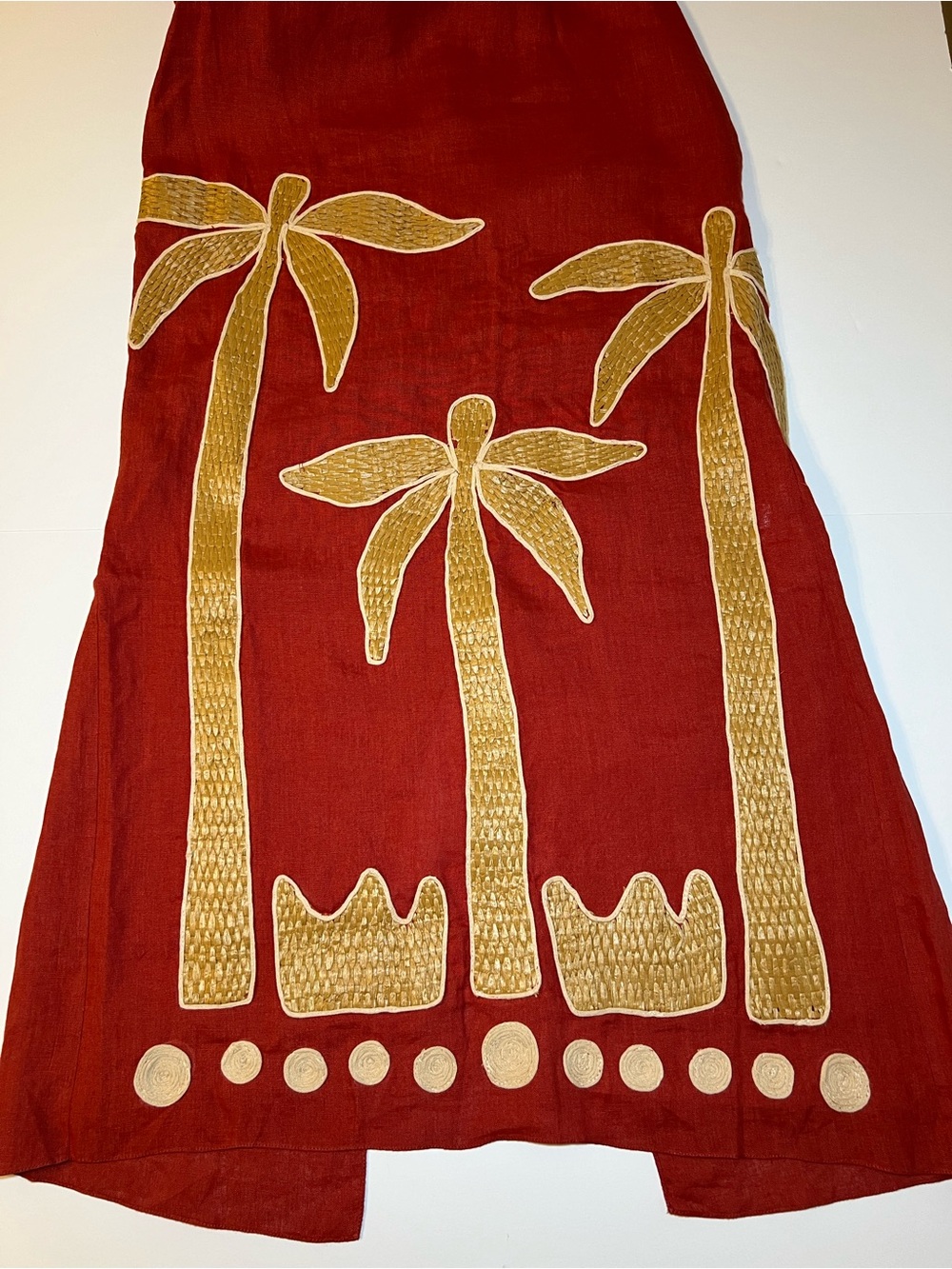 Johanna Ortiz Calm Wind midi dress embroidered size 4 linen - Picture 10 of 10